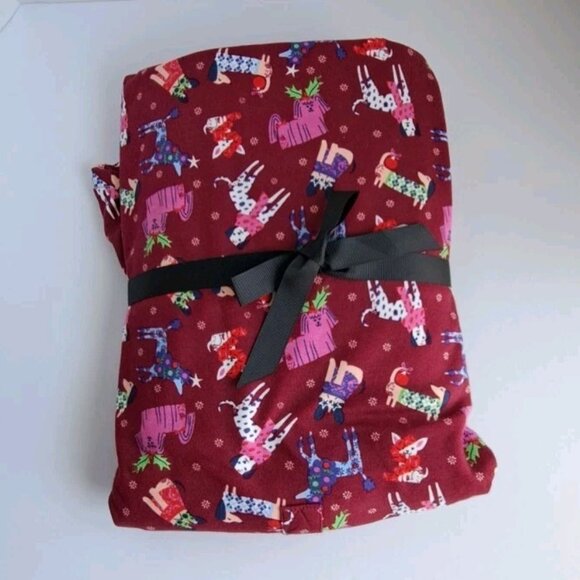 Vera Bradley Button Down Pajama Set Red Holiday Hounds 3XL - Picture 4 of 10